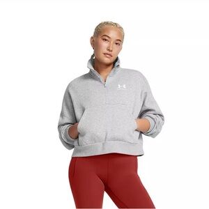 Under Armour Women's Icon Fleece Oversized ½ Zip  - Sz XS - NWT